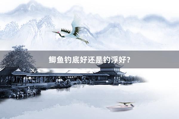 鲫鱼钓底好还是钓浮好？